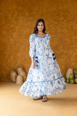 Azure Viscose Dress 1