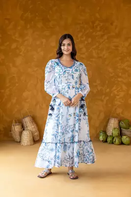 Azure Viscose Dress 2