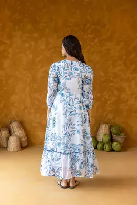 Azure Viscose Dress 3
