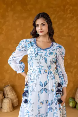 Azure Viscose Dress 4