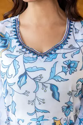 Azure Viscose Dress 5