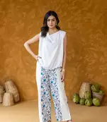 Embroidered White Co - Ord Set