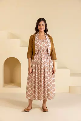 Ikat Dress with Jacket 1