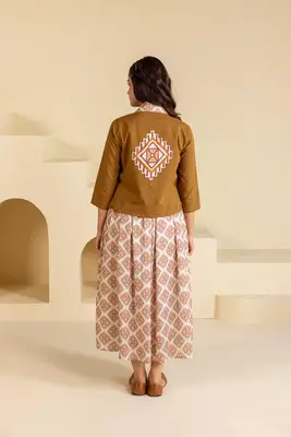 Ikat Dress with Jacket 2