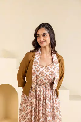 Ikat Dress with Jacket 3