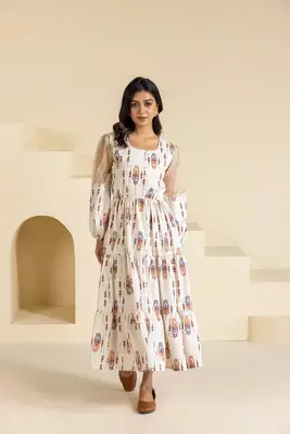 Cream Ikat Dress 3