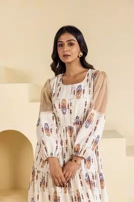 Cream Ikat Dress 4