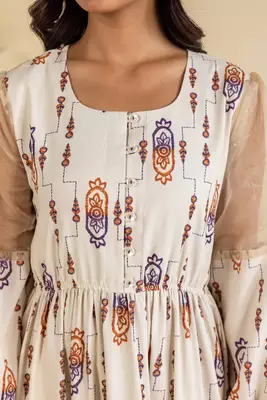 Cream Ikat Dress 5