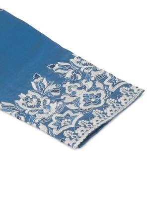 Sky blue art silk embroidery kurta pajama set 5