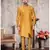 Gold havy jackard with zari work & hand work mens indo western sherwani