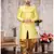 Yellow brocade silk mens indo western sherwani