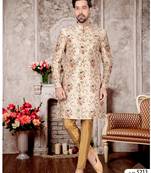 Mix colour jackard digital printed silk mens indo western sherwani