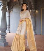 Sand dollar mul cotton tissue saree