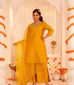 Mustard Utsav Kurta Set