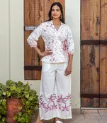 Pink Tropical Print Co Ord Set