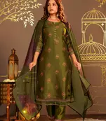 Dark Green Kurta Set