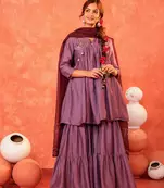 Lavender Kurti set with Sharara
