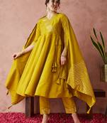 Rajgranth women's exclusive roman silk fabric solid print anarkali kurtaset with dupatta.