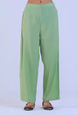 Green cotton kurta with pant 5