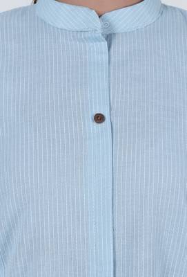 Sky blue cotton kurta & pant set 5