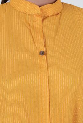 Yellow cotton kurta & pant set 5