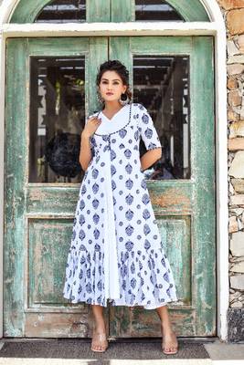 White a-line jacket dress 1