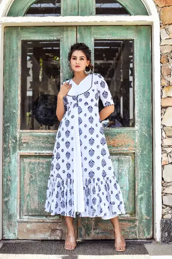 White a-line jacket dress
