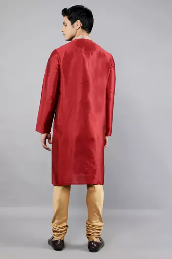 Woven Design Kurta Set - Maroon