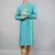 Woven Design Kurta Set - Turquoise Blue