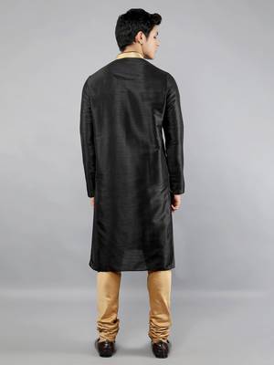 Woven Design Kurta Set - Black 5