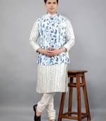 Festival Kurta Sets With Nehru Jacket - Blue