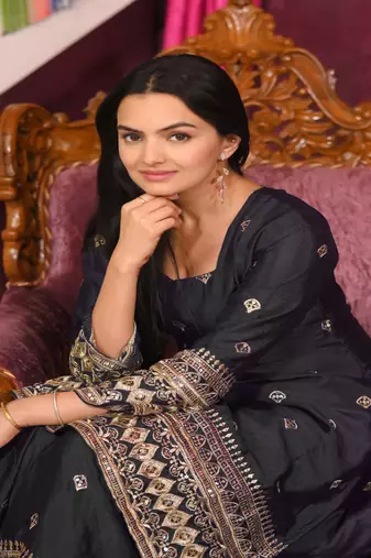 BLACK CHINON  PARTY WEAR  EMBROIDERY SALWAR SUIT
