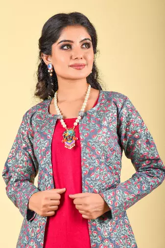 Multi-color tailored jacket dress Set