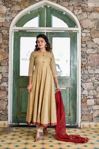sands & mahogany bias cut empire anarkali set