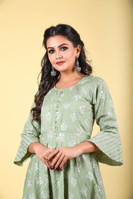 pistachio green cut anarkali set 3