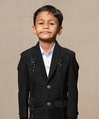 Elegant blacksuit with sequined accents 2