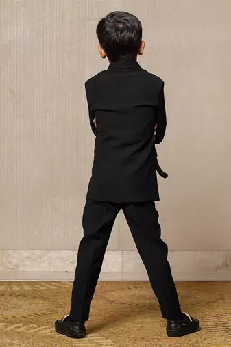 Elegant blacksuit with sequined accents