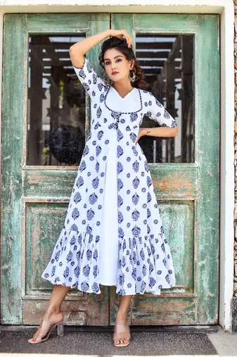 White a-line jacket dress