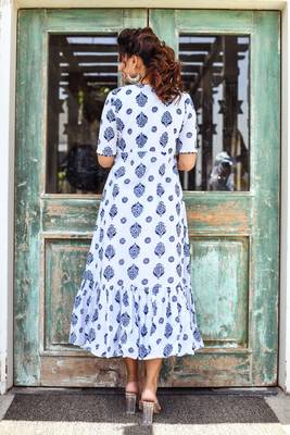 White a-line jacket dress 4