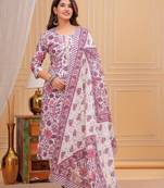 Pink cotton printed kurti