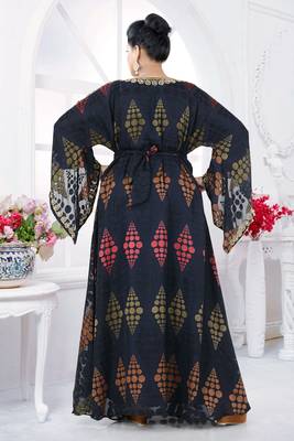 Moroccan Kaftan Dress Arabic Abaya Maxi Hand Beaded Caftan Farasha Floor Length Party Wear Wedding Gown 4