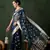 Navy blue cotton-silk saree for women