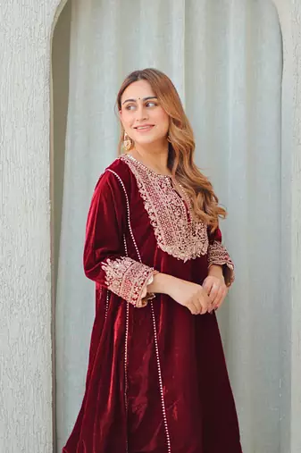 Nisreen - short kalidaar chauga with salwar