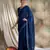 Navy blue glitter georgette saree for women