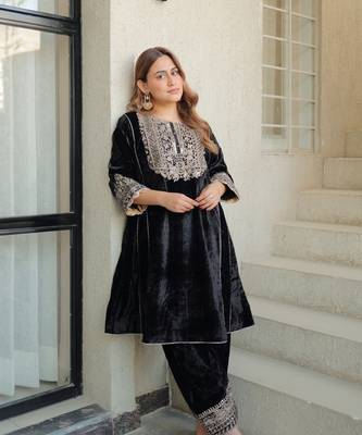 Nisreen - short kalidaar chauga with salwar 1