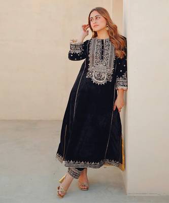 Marya - long a-line kurta with salwar 1