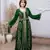 Dark Green color Handmade Moroccan Kaftan with hijjab