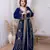 Navy Blue color Handmade Moroccan Kaftan with hijjab