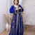 Royal Blue color Handmade Moroccan Kaftan with hijjab
