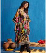 Black  chinon  kaftan
